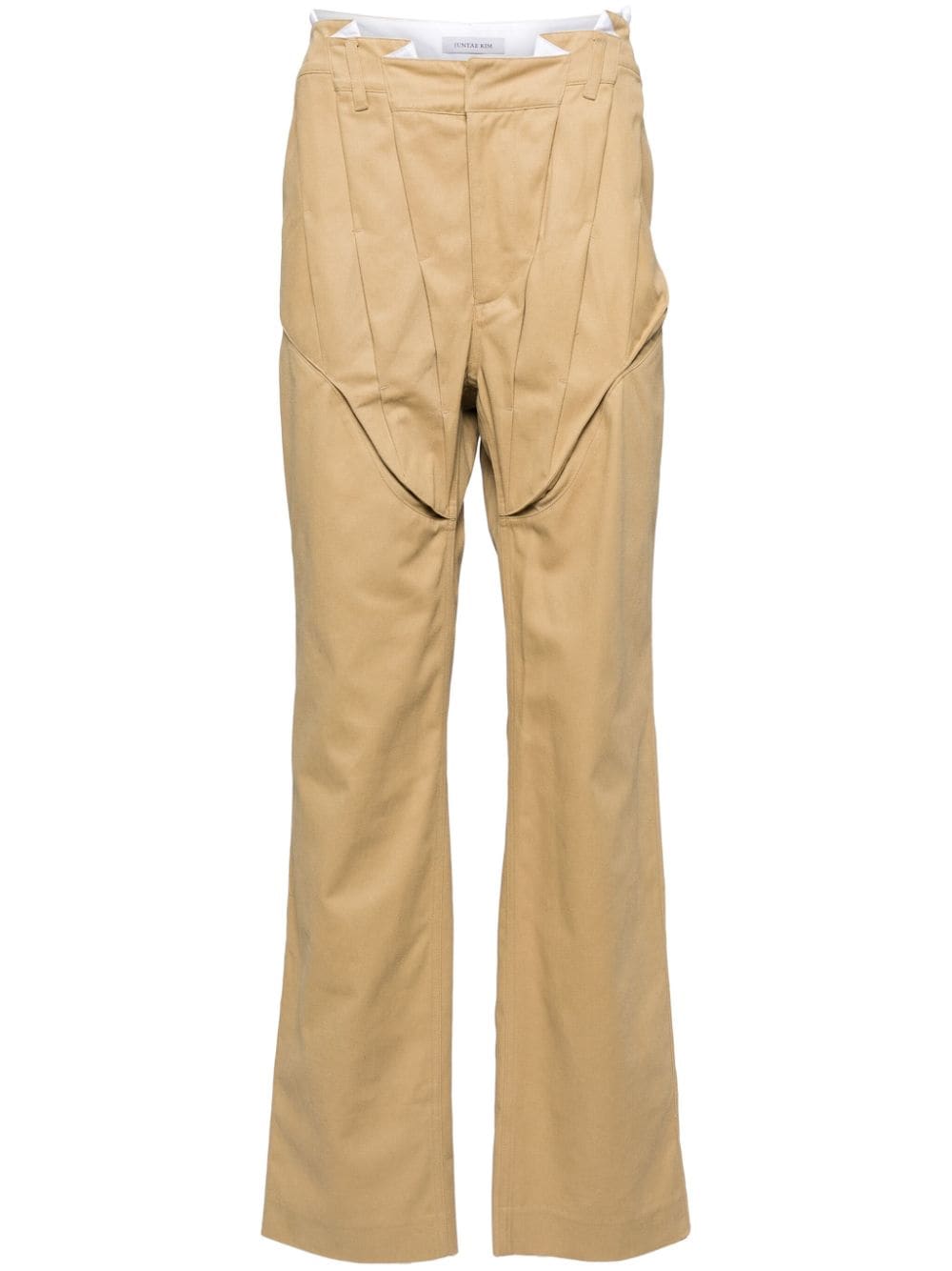 JUNTAE KIM gathered corset slacks - Neutrals