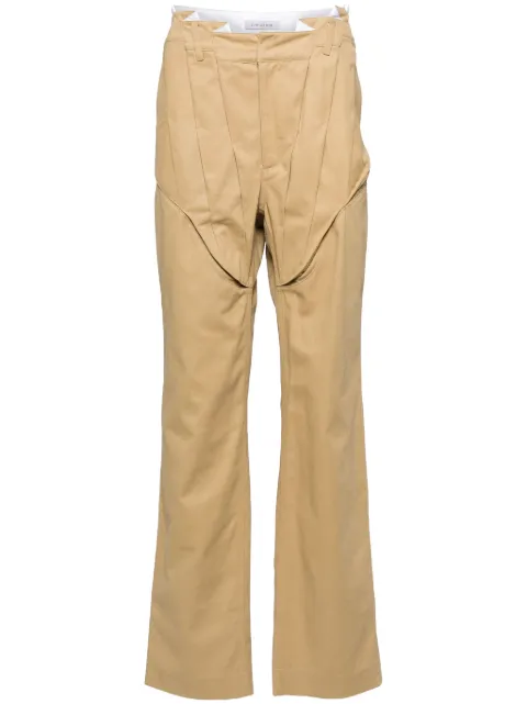 JUNTAE KIM pantalones estilo corset con diseño fruncido