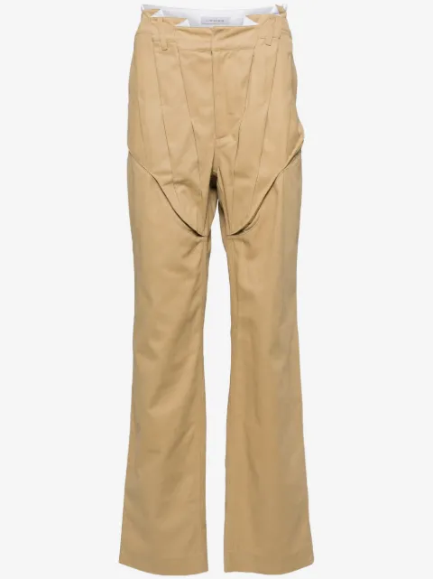 JUNTAE KIM pantalones estilo corset con diseño fruncido