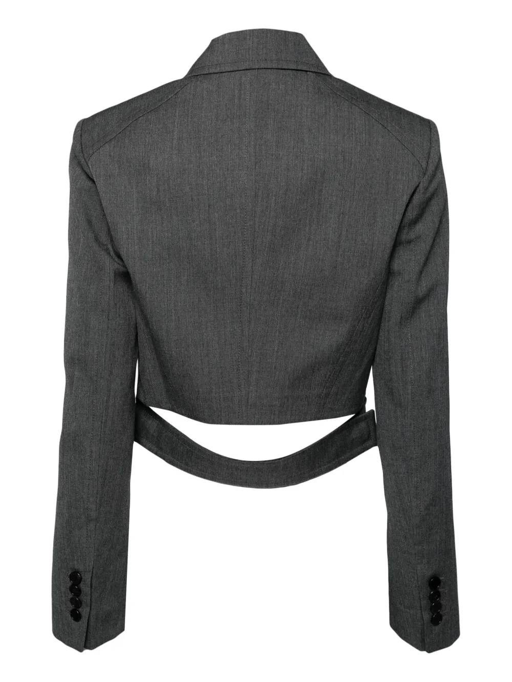 Juun.J Cropped jack met afneembare kraag - Grijs