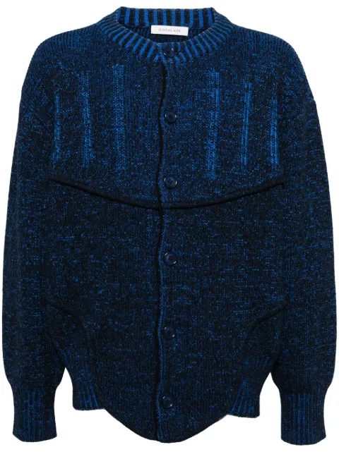 JUNTAE KIM Zweifarbiger Cardigan mit Corsage
