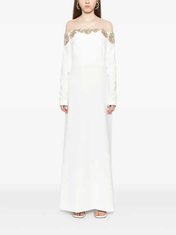Costarellos Meline Gown | Neutrals | FARFETCH