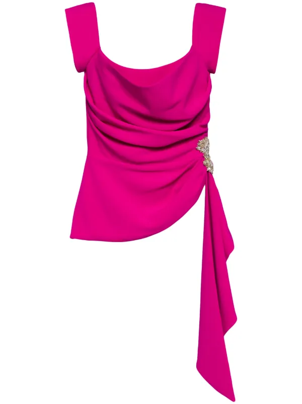 Costarellos Crepe Crystal in Pink