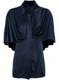 Costarellos glossy jersey shirt - Blue