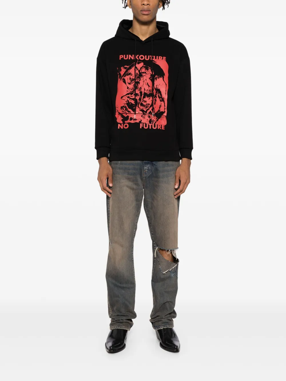 JUNTAE KIM Punkcouture hoodie - Zwart
