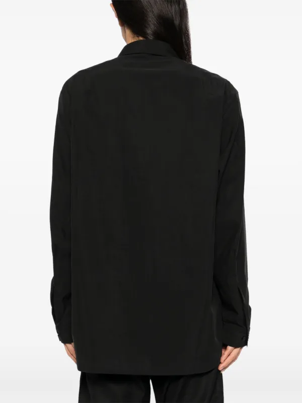 レザーボタンシャツ　ポケットデザイン　archive ダークウェア　襟付き Post Archive Faction マルチポケット シャツ | ブラック | FARFETCH JP