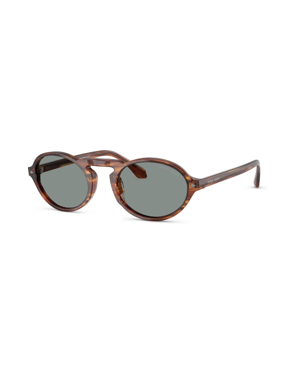 Shop Giorgio Armani Logo-print Sunglasses In Brown