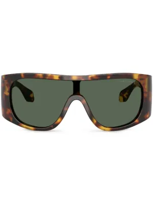 Giorgio Armani logo-print Sunglasses | Black | FARFETCH