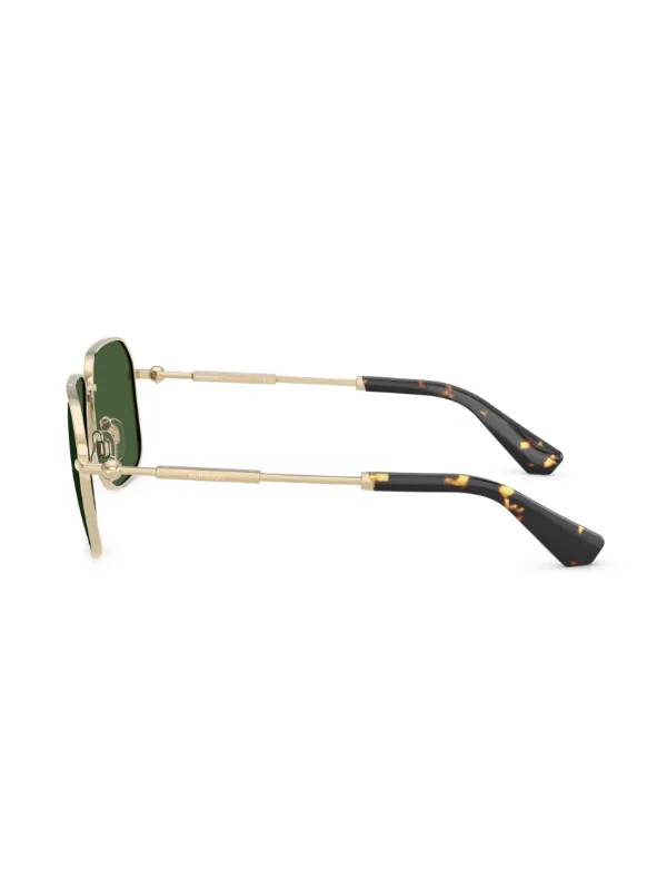 Burberry ゴールドフレーム サングラス Metal Logo Square Sunglasses in Shiny gold | Burberry® Official