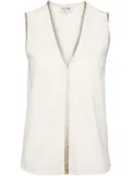 Del Core v-neck vest - Neutrals