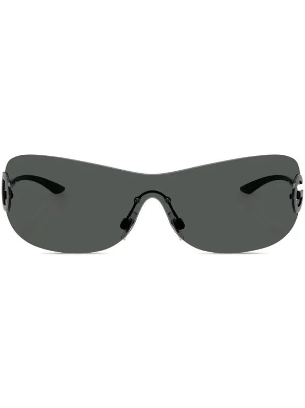 Dolce & Gabbana Black Graphic Shield Sunglasses Dolce & Gabbana Pillow Shield Sunglasses | Bloomingdale main image 2
