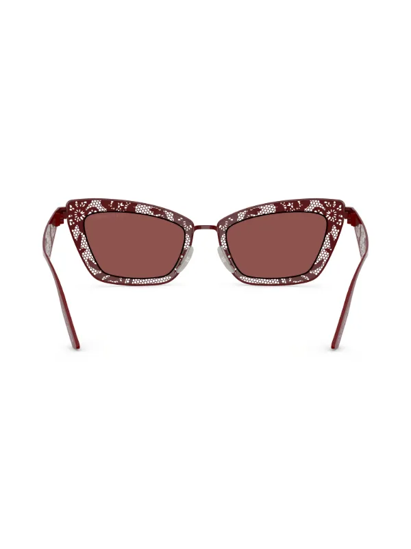 Dolce & Gabbana Eyewear フローラル キャットアイ サングラス