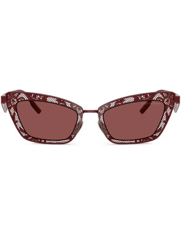 Dolce and Gabbana red floral sunglasses Dolce & Gabbana Eyewear Floral cat-eye Sunglasses | Red  main image 3