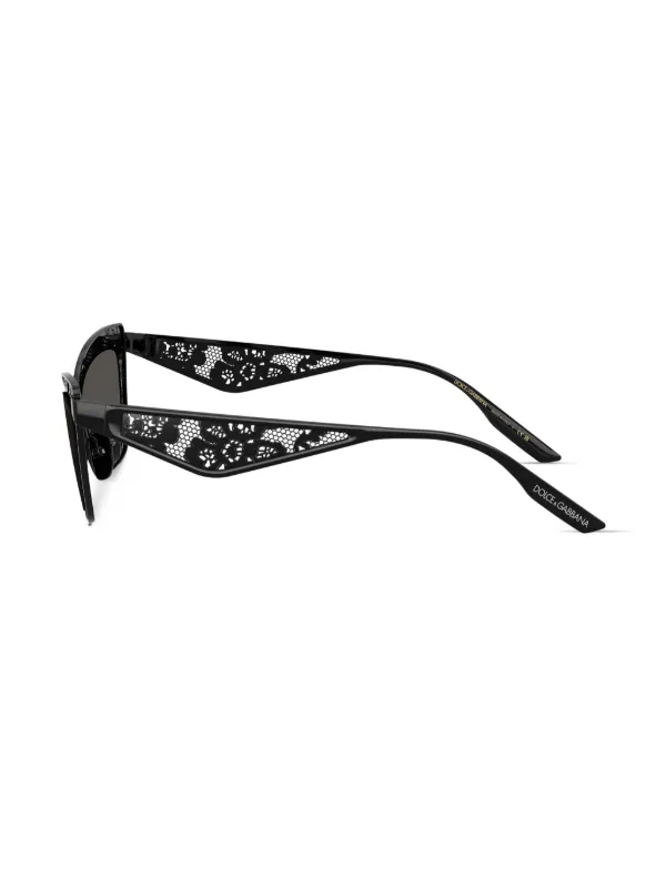 Dolce Gabbana Eyewear Floral cat-eye Sunglasses Black FARFETCH IN