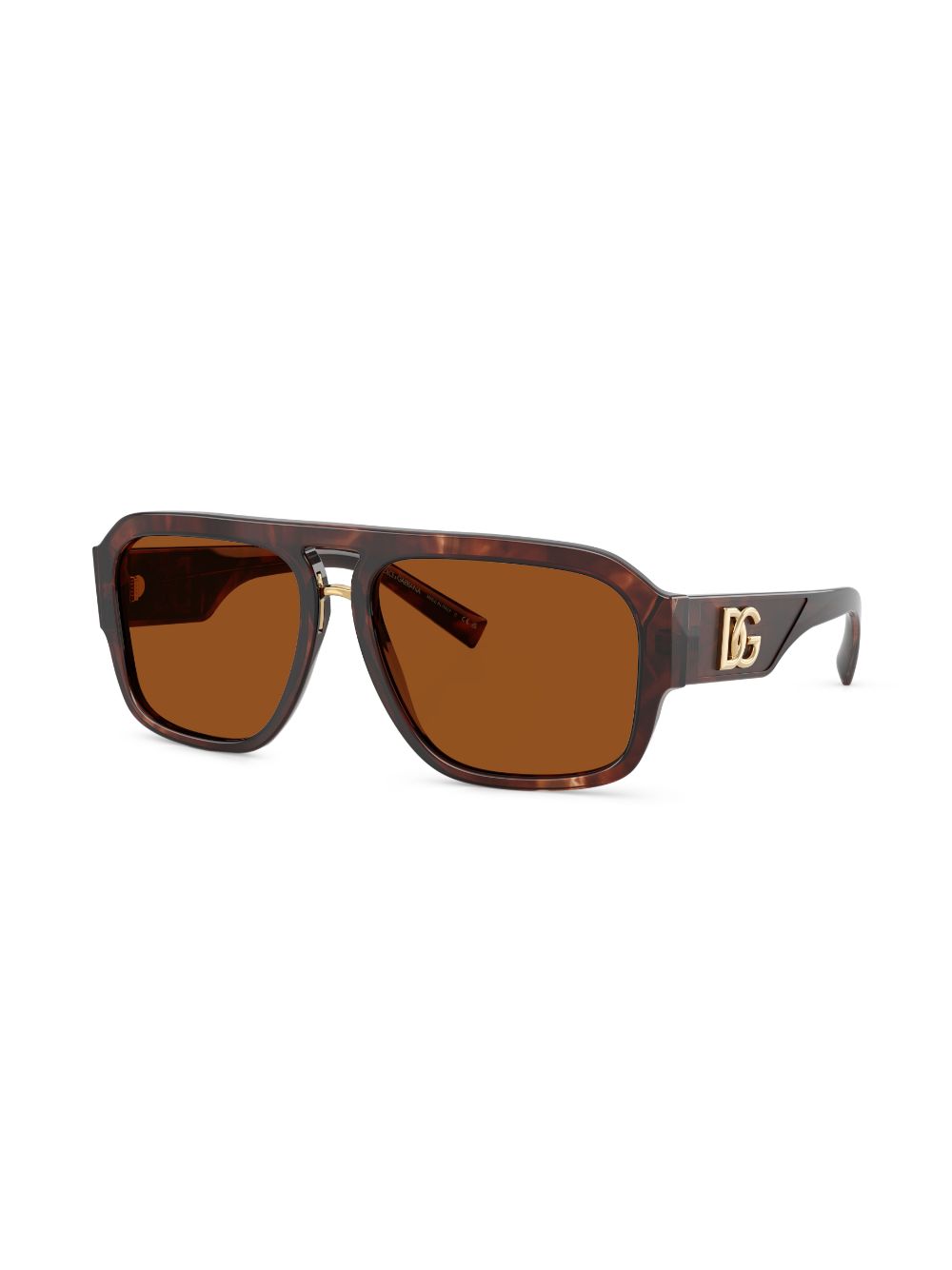 Dolce & Gabbana Eyewear DG Crossed zonnebril met piloten montuur - Bruin