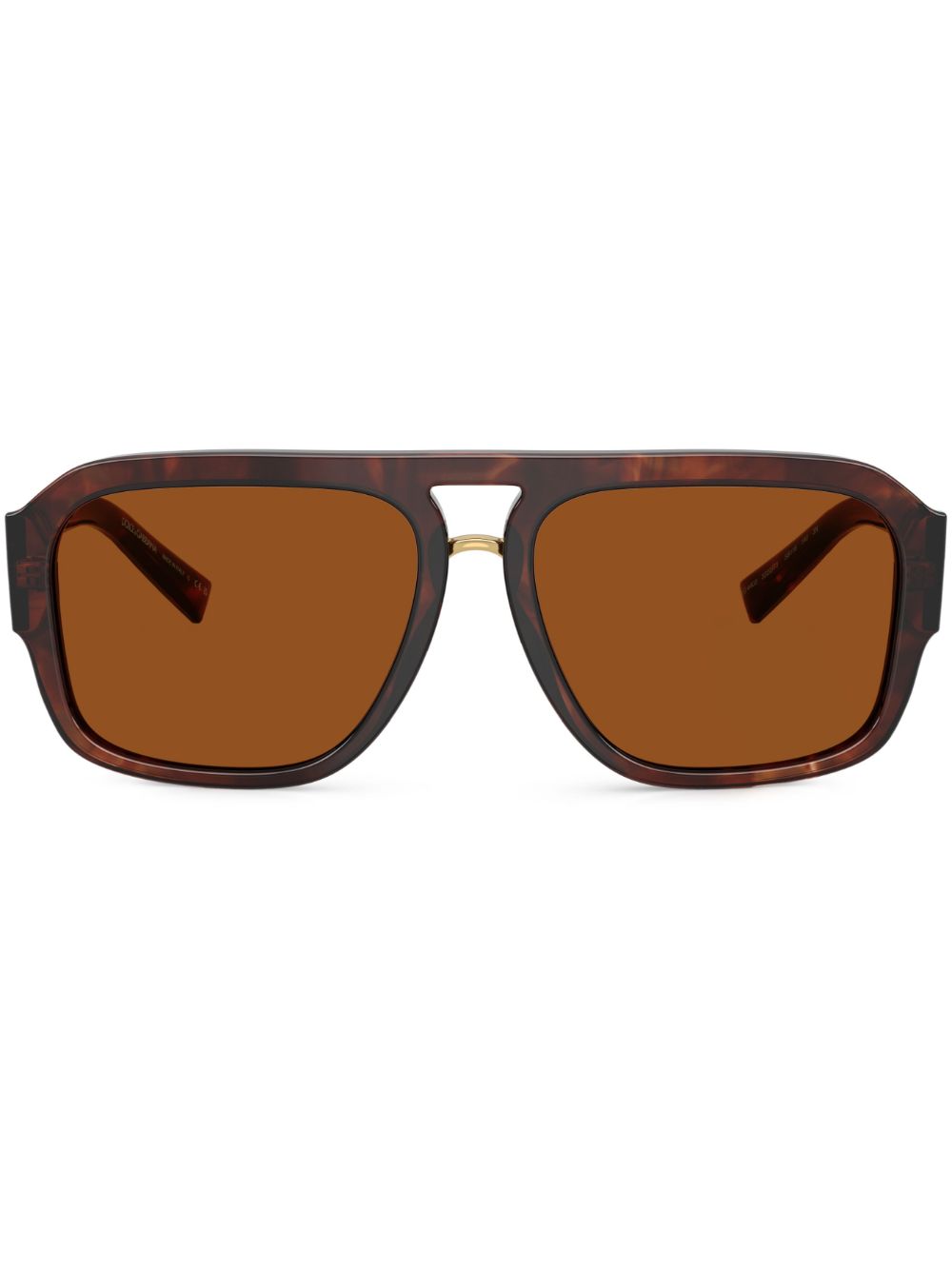 Dolce & Gabbana Eyewear DG Crossed zonnebril met piloten montuur Bruin