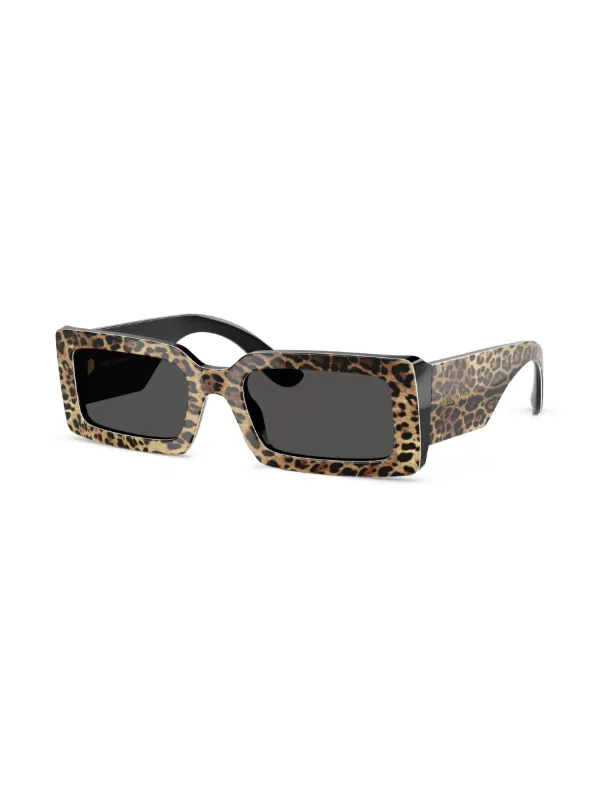 Dolce & Gabbana Sunglasses Black Square Gold Logo Leopard Womens $_57.JPG main image 3