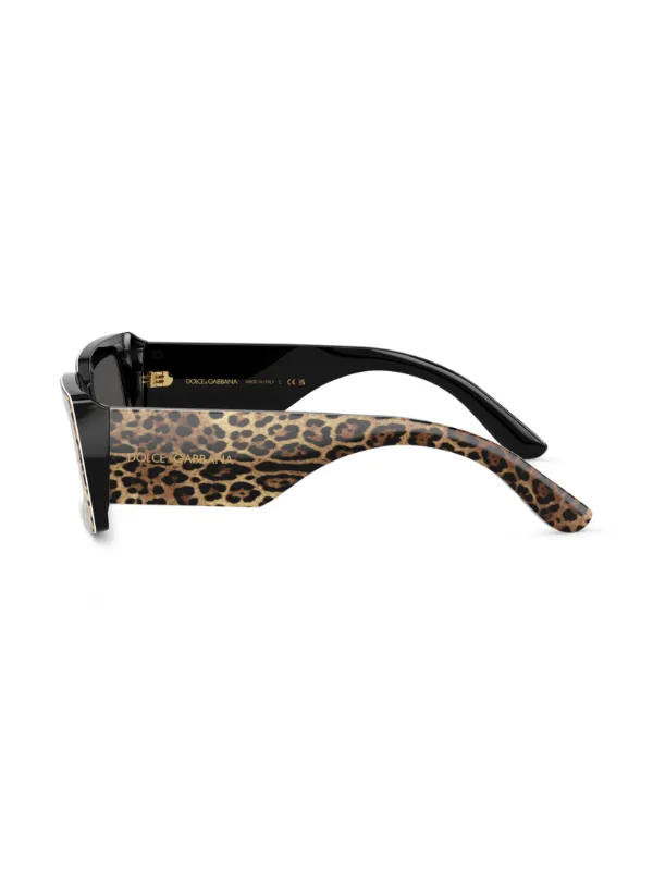 Dolce & Gabbana Eyewear Leopard rectangle-frame Sunglasses  display picture 1
