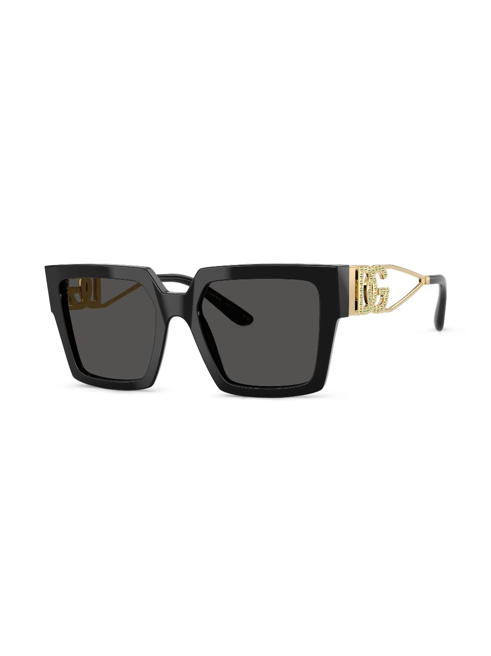 Dolce & Gabbana Eyewear Zonnebril met vierkant montuur en logoplakkaat - Zwart