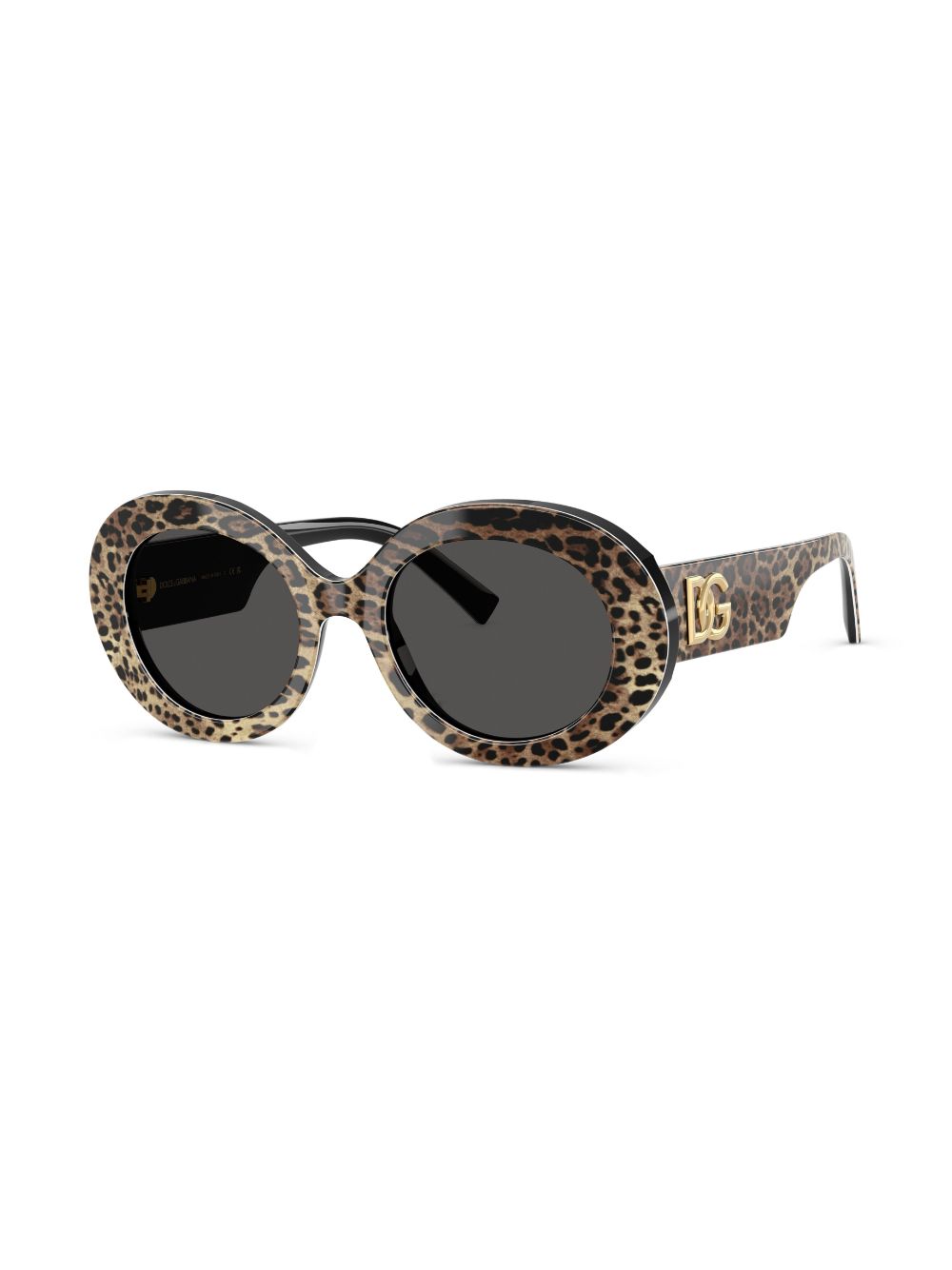 Dolce & Gabbana Eyewear Zonnebril met luipaardprint - Bruin