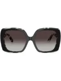 Dolce & Gabbana Eyewear zebra-print square-frame sunglasses - Black