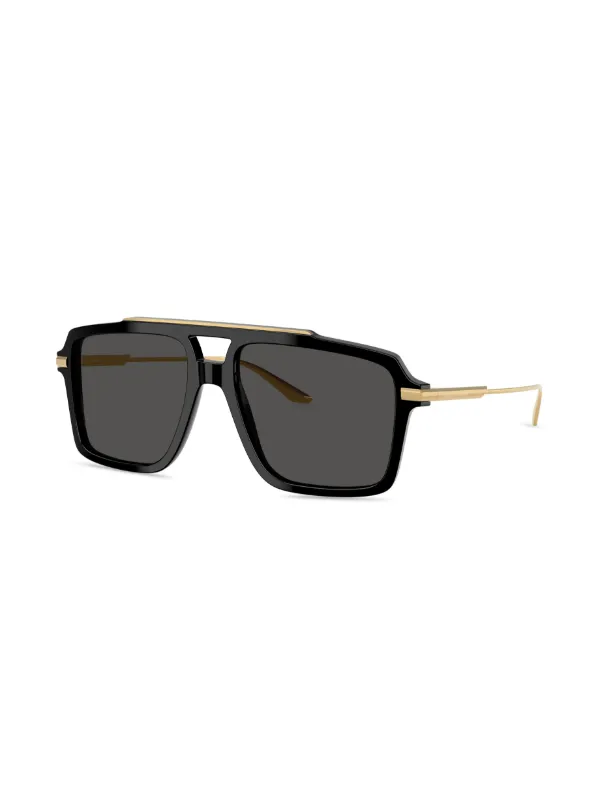 「イタリア製」ドルガバ DG6078 ブラックパイロット サングラス Dolce & Gabbana Eyewear パイロット サングラス | ブラック | FARFETCH JP