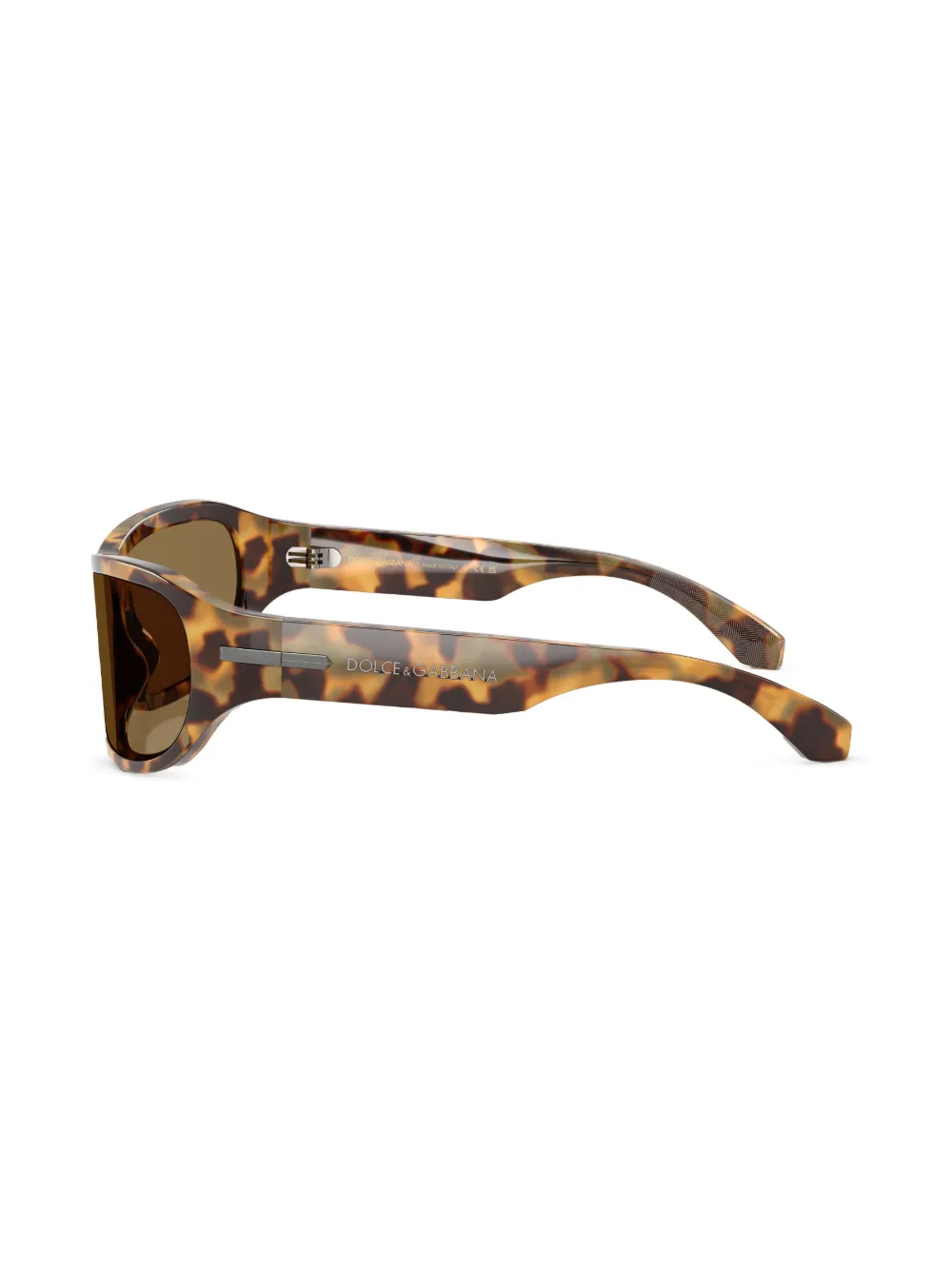 Dolce & Gabbana Eyewear Zonnebril met schild montuur Bruin
