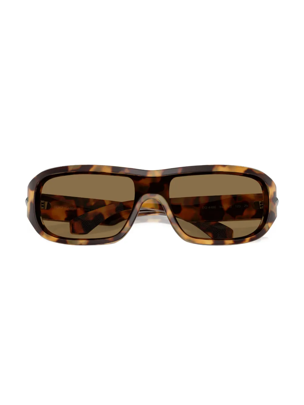 Dolce & Gabbana Eyewear Zonnebril met schild montuur Bruin