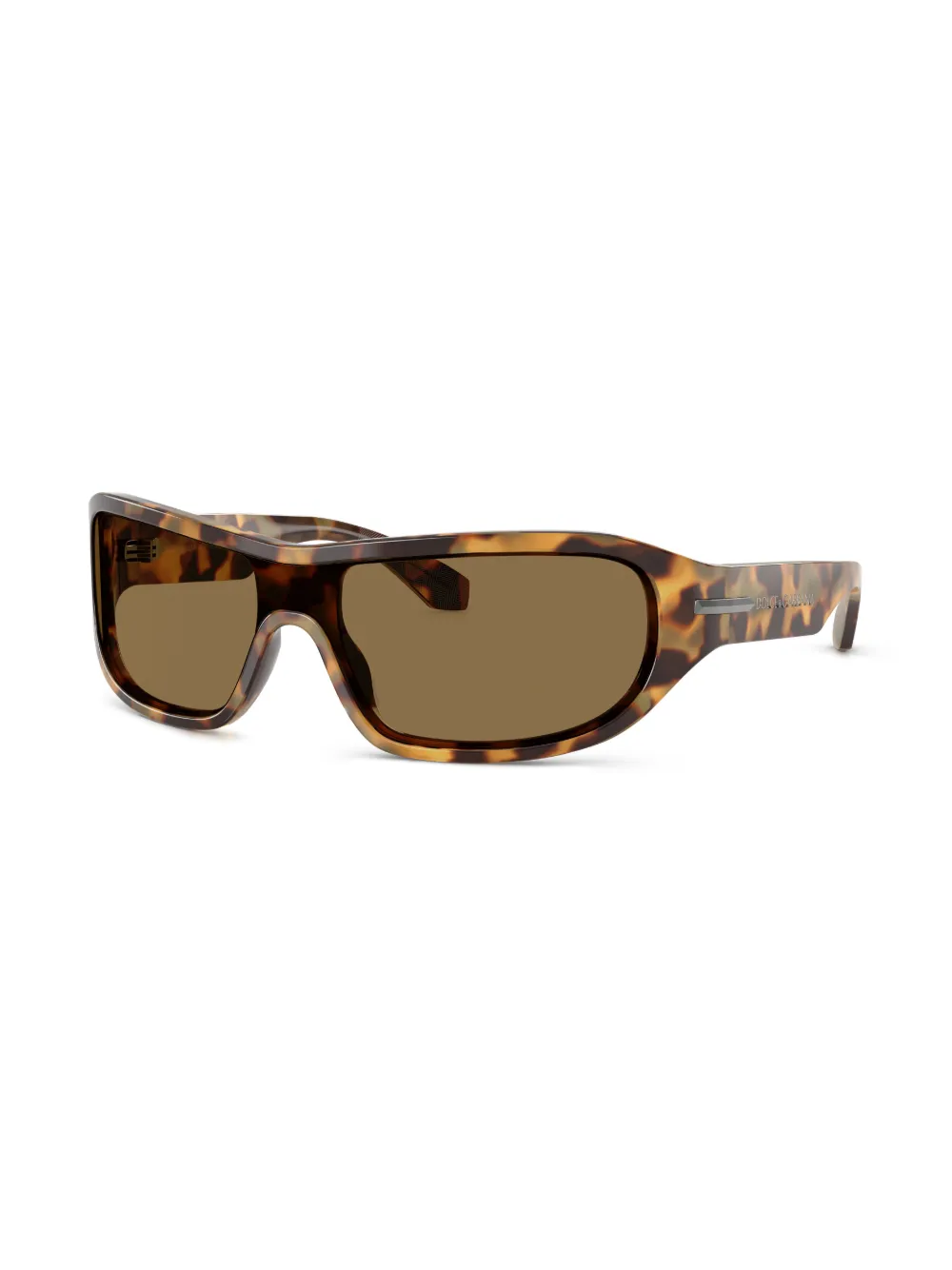 Dolce & Gabbana Eyewear Zonnebril met schild montuur Bruin