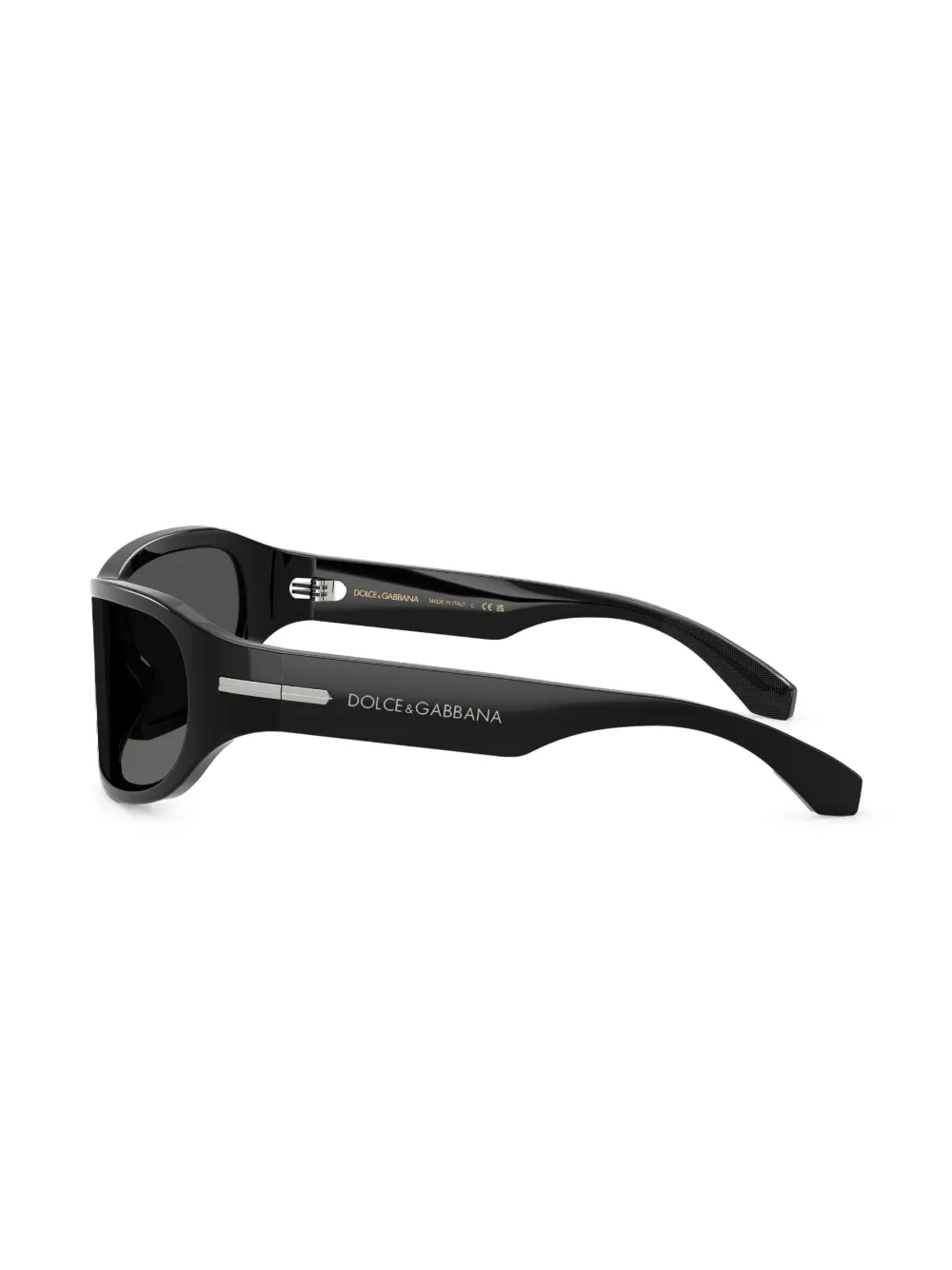 Dolce & Gabbana Eyewear Zonnebril met schild montuur Zwart