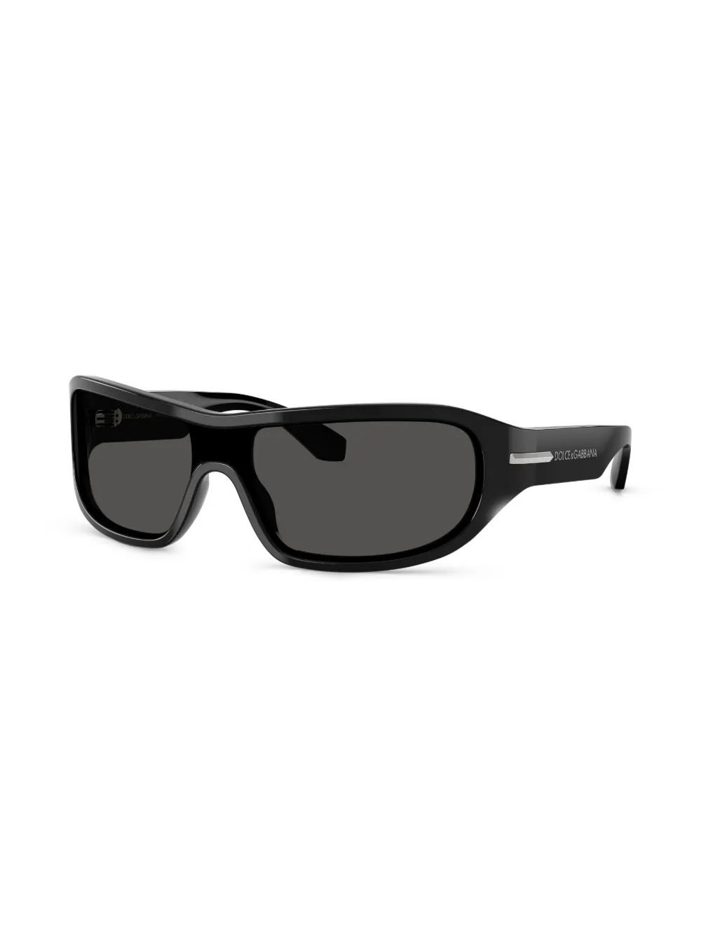 Dolce & Gabbana Eyewear Zonnebril met schild montuur Zwart