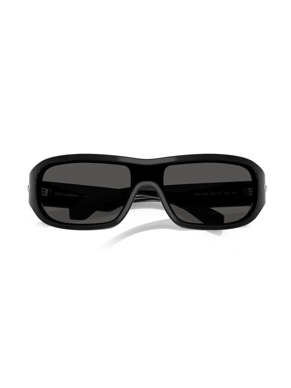 Dolce & Gabbana Eyewear Zonnebril met schild montuur Zwart