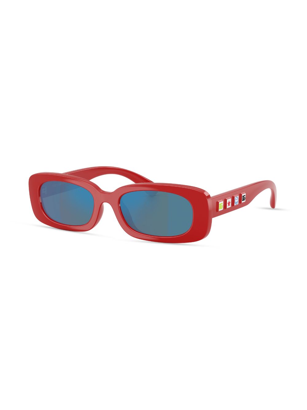 Dolce & Gabbana Eyewear Zonnebril met DG-bedel - Rood