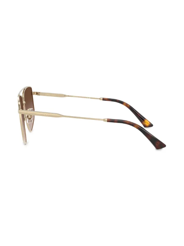 JIMMY CHOO EYEWEAR Crystal-Embellished Square Gold Frame Sunglasses NEW JOSS0JC4016HBE13_OO1586_DETAIL  main image 4