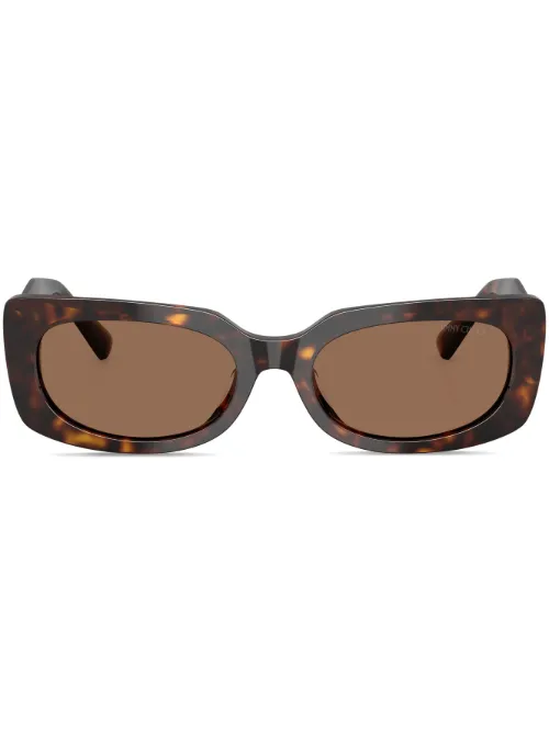 Lunettes de soleil à monture ovale - Jimmy Choo Eyewear - Modalova
