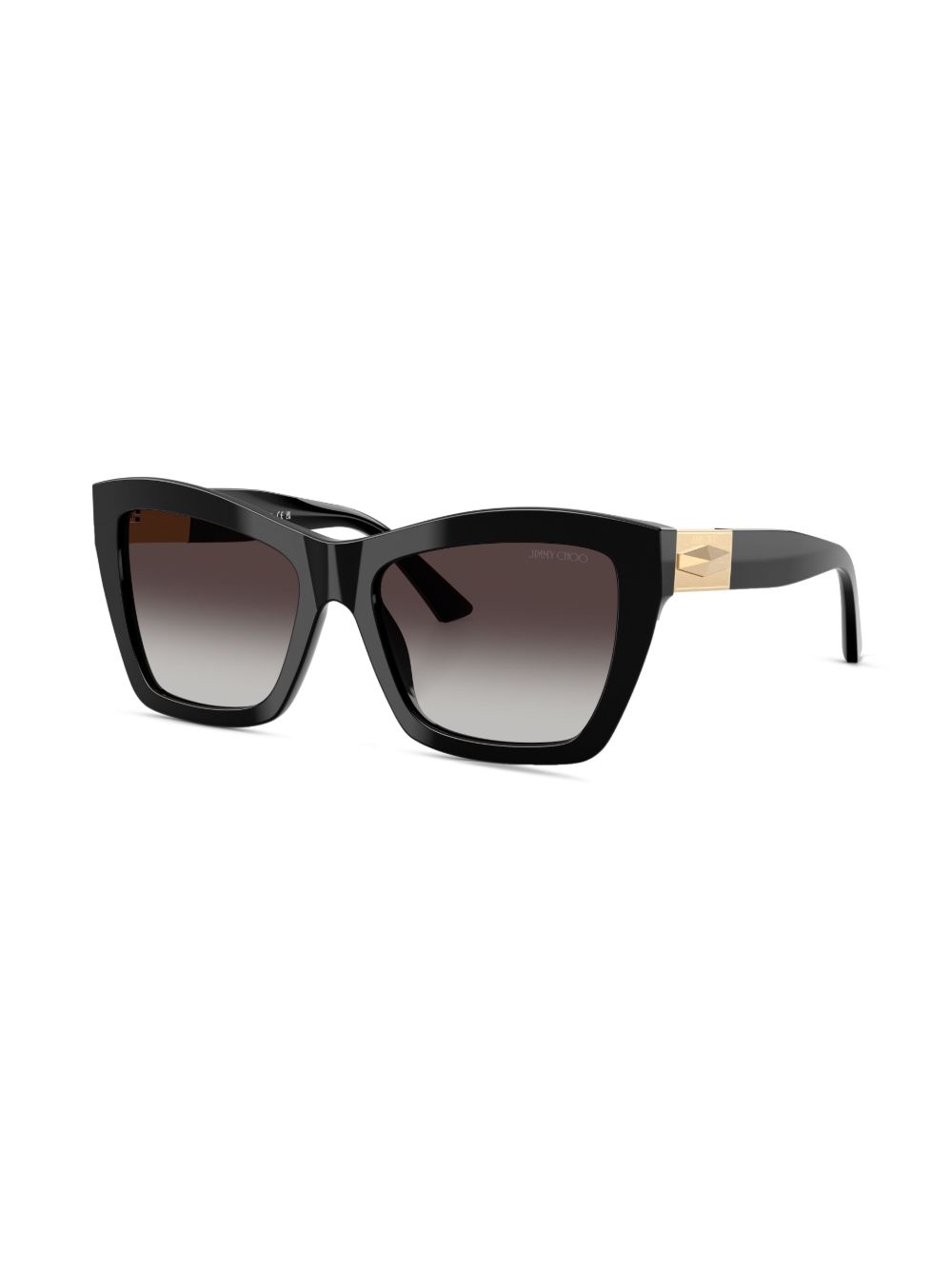 Jimmy Choo Eyewear Zonnebril met cat-eye montuur - Zwart