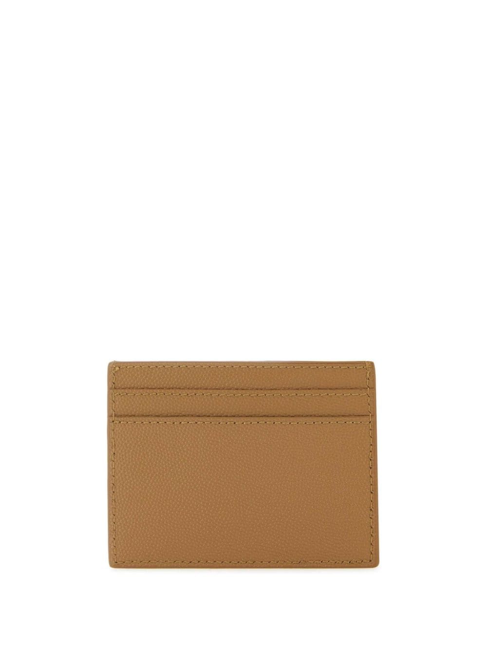 Saint Laurent Biscuit leather card holder - Bruin