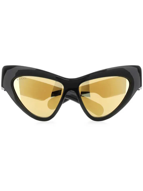 Gucci Eyewear ロゴ サングラス | ブラック | FARFETCH JP