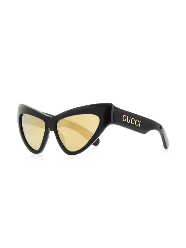 Gucci Eyewear ロゴ サングラス | ブラック | FARFETCH JP