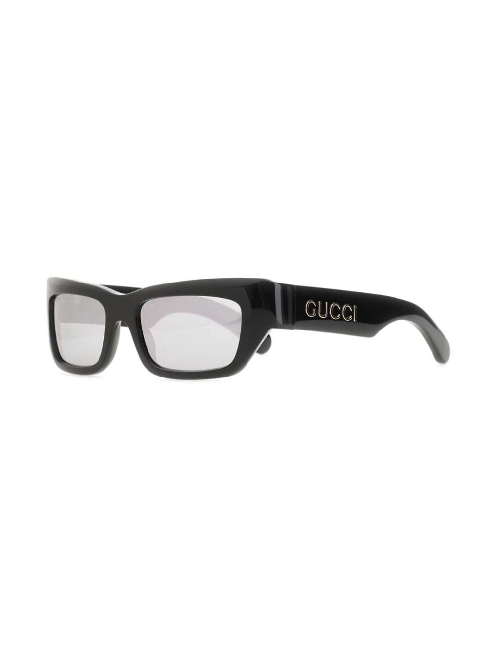 Shop Gucci Rectangle-frame Sunglasses In 黑色