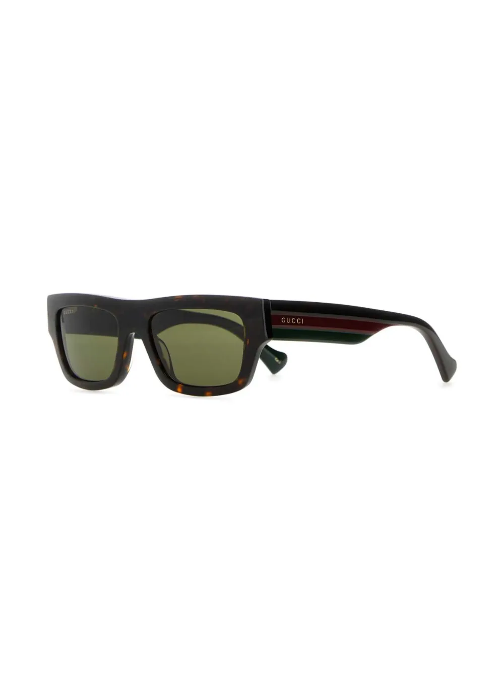 Gucci Eyewear tortoiseshell rectangle-frame sunglasses - Bruin