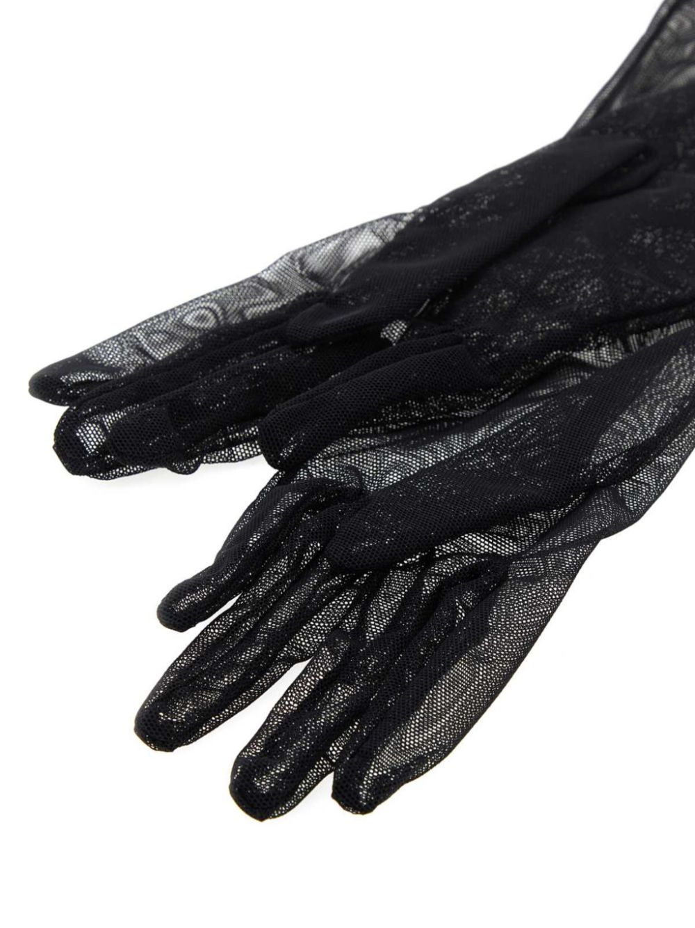 Saint Laurent mesh gloves - Zwart