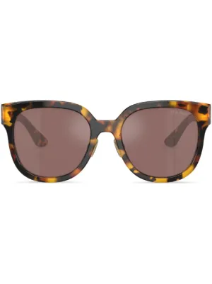 まみゅー Miu Miu Eyewear cat-eye Frame Sunglasses | Black | FARFETCH RO
