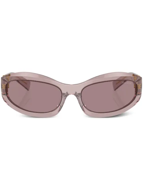 Lunettes de soleil à monture géométrique - Miu Miu Eyewear - Modalova