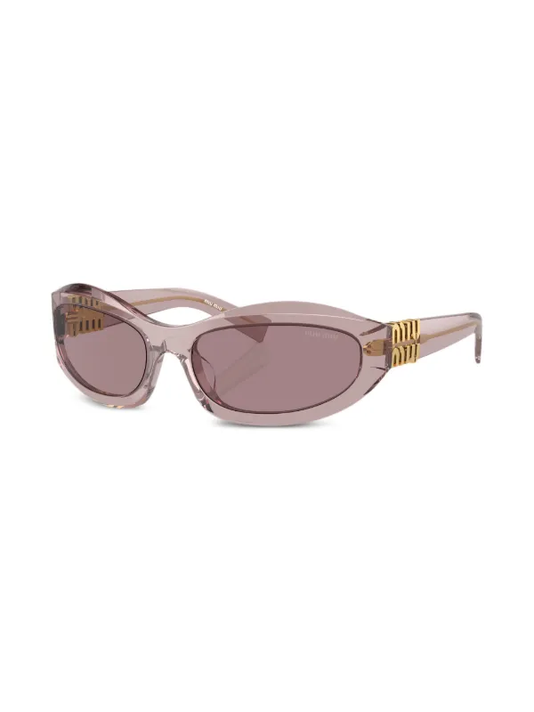 【美品】MIUMIU ミュウミュウ　サングラス　紫　ラウンド　パープル Miu Miu Eyewear geometric-frame Sunglasses | Purple | FARFETCH