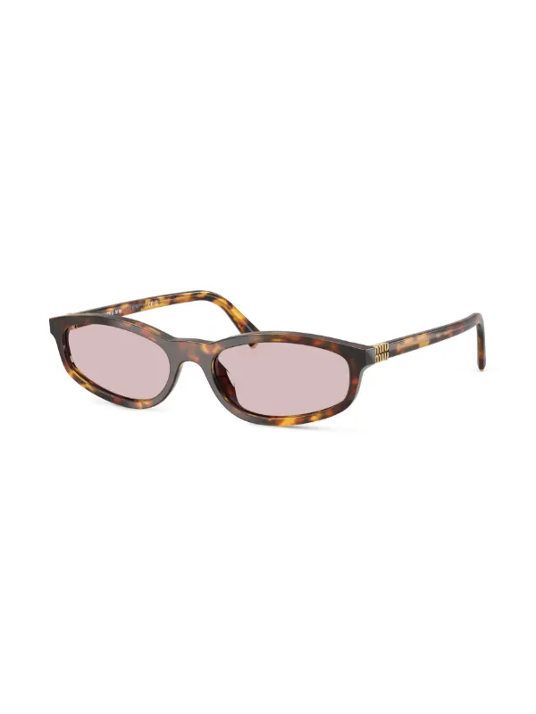 Miu Miu Eyewear ジオメトリックフレーム サングラス | ゴールド
