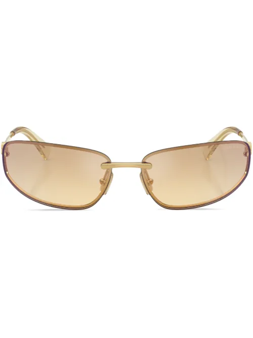 Lunettes de soleil à monture ovale - Miu Miu Eyewear - Modalova