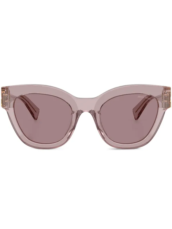 Miu Miu Eyewear Transparent Sunglasses | Purple | FARFETCH RO