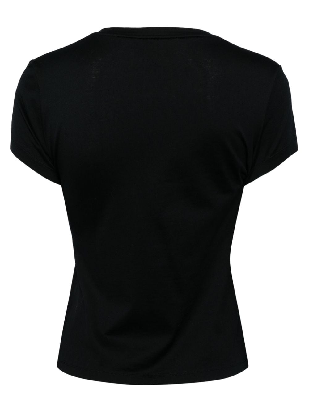 Saint Laurent Pre-Owned Katoenen T-shirt met logoprint - Zwart