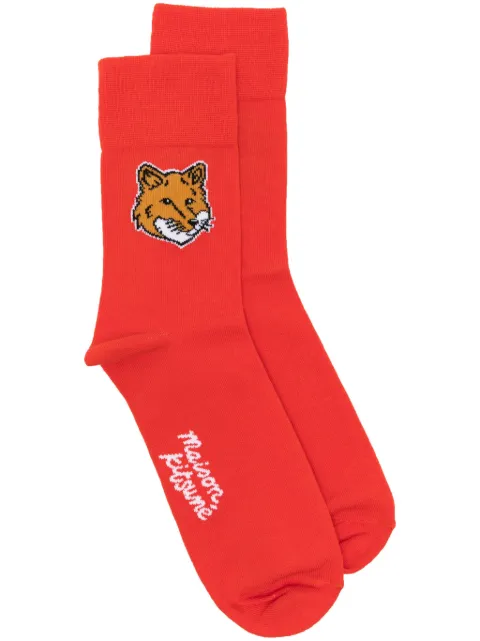 Maison Kitsuné Fox Head socks 